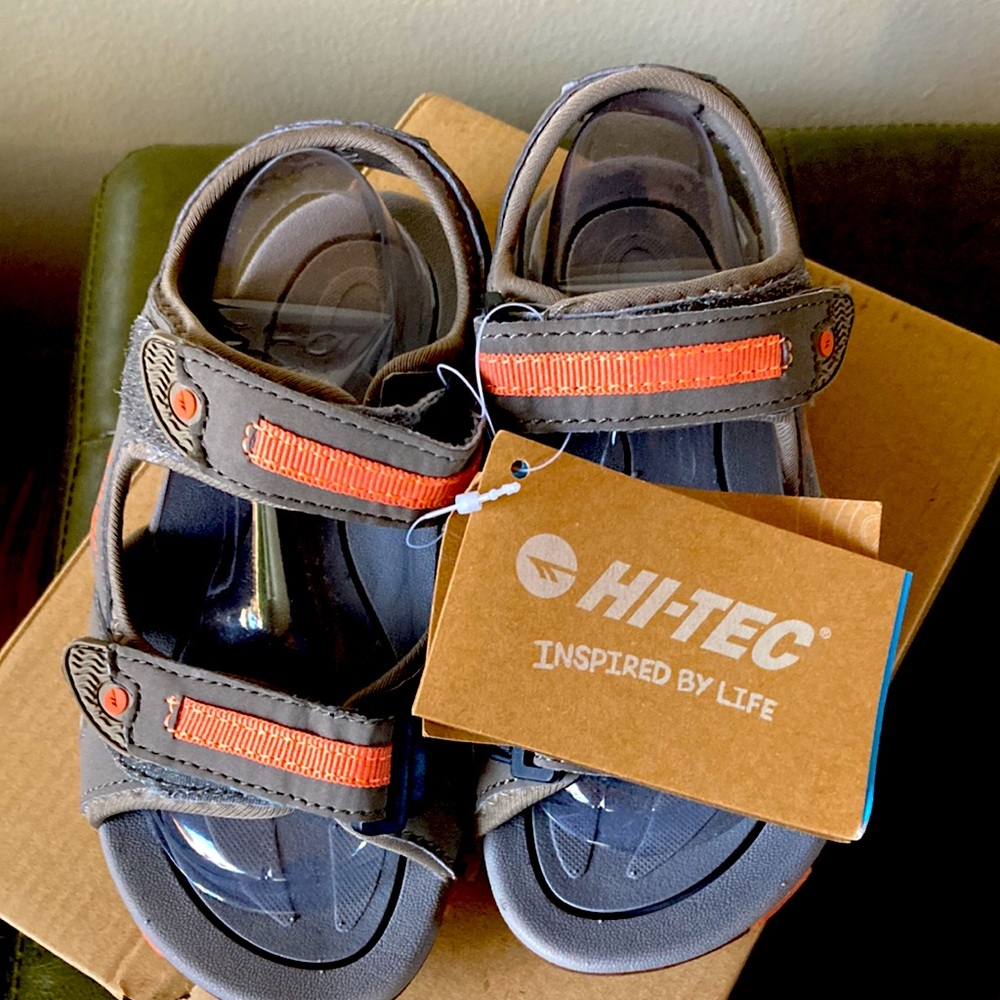 Hi-Tec Kids Sandals Grey and Peach